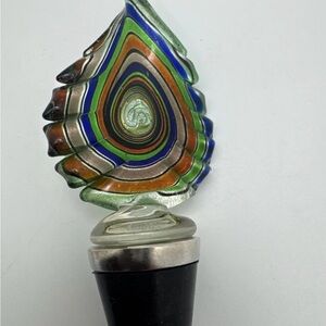 Multicolor Glass Art Wine Stopper